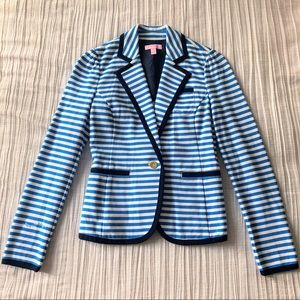 Lilly Pulitzer Blue/White Striped Blazer